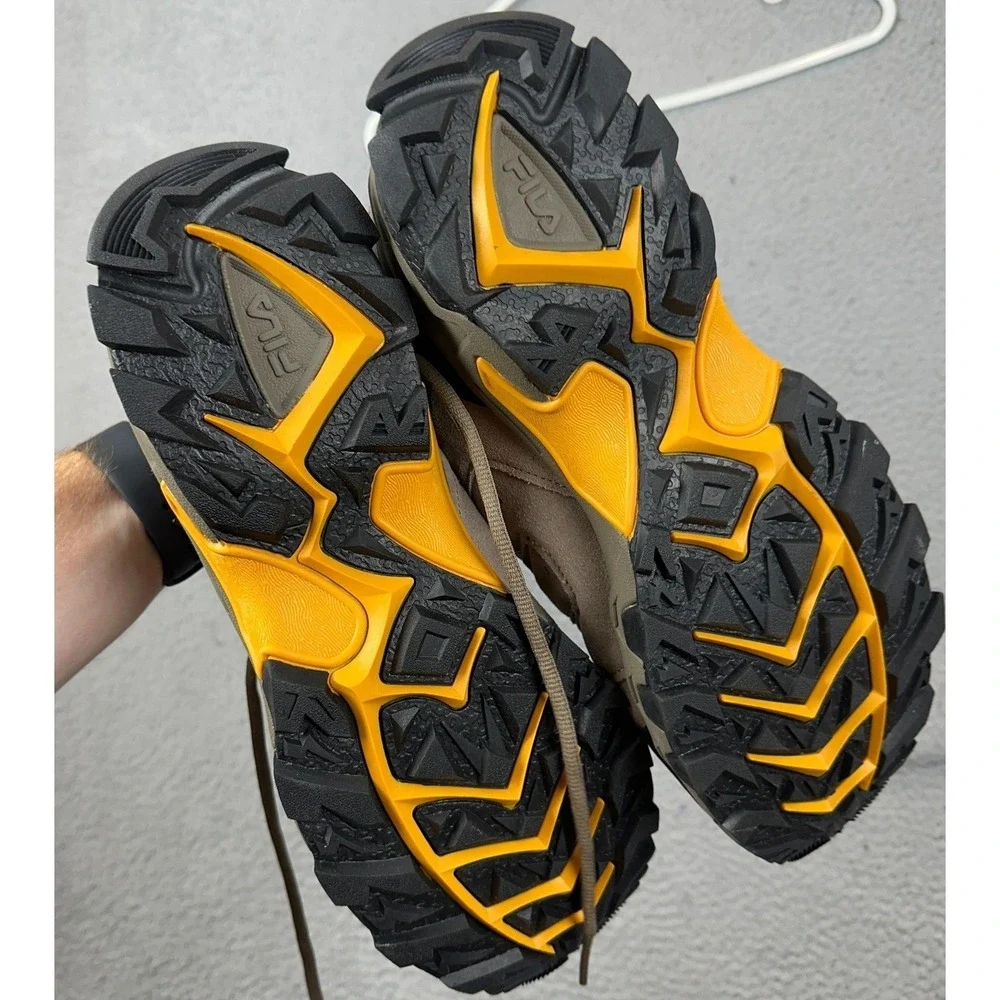 Fila Memory At Peake Shoes Mens 12 Taupe Brown Yellow Trail Hiking 1HH25001-246